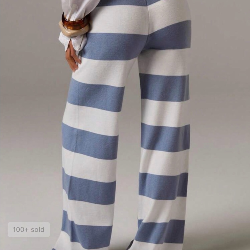 Striped Blue and White Women's Pants